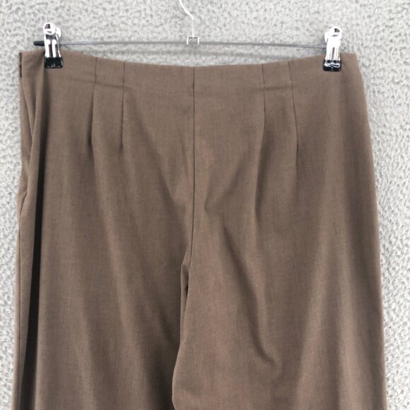 Coldwater Creek Pants Womens 16 Brown Stretch Woven Tapered Office Career Work* - Picture 4 of 14